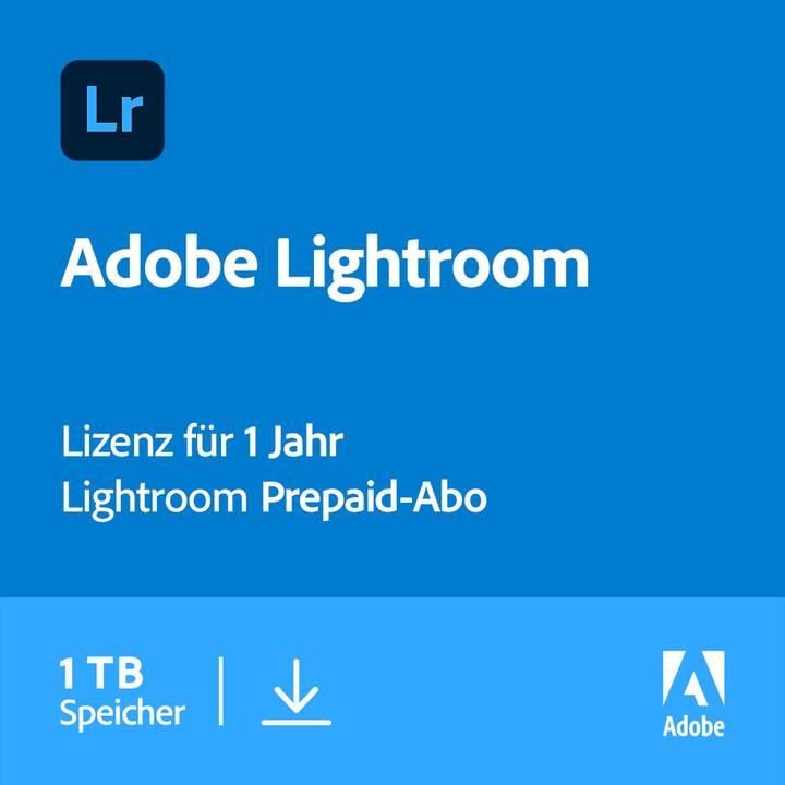 ADOBE Lightroom ESD CH 1TB (Abbonamento, 1 anno, Francese, Italiano, Tedesco)