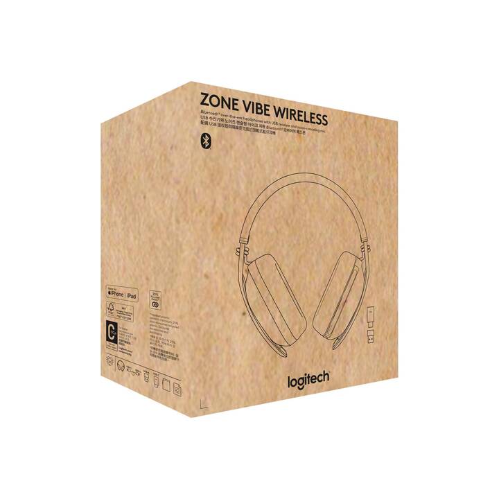 LOGITECH Cuffia per ufficio Zone Vibe (Over-Ear, Senza fili, Nero)