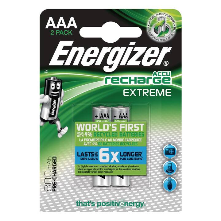 ENERGIZER Recharge Extreme HR03 Accus (AAA / Micro / HR03, 2 pièce)