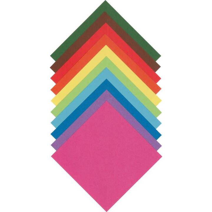 FOLIA Faltpapier (Mehrfarbig, 100 Stück)