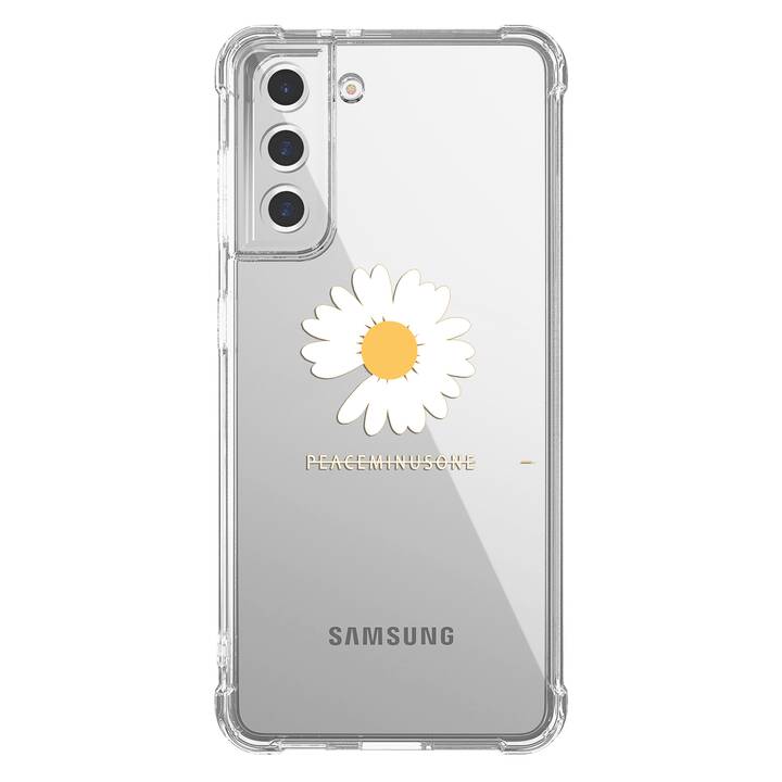 EG transparente Hülle für Samsung Galaxy S21 / 5G 6.7" (2021) - weiß - Blumen