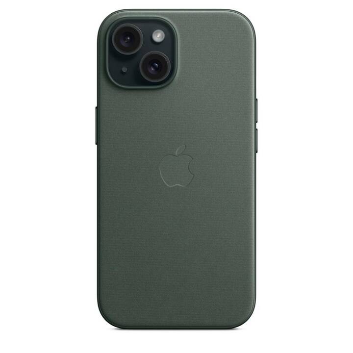 APPLE Backcover Fine Woven (iPhone 15, Grün)