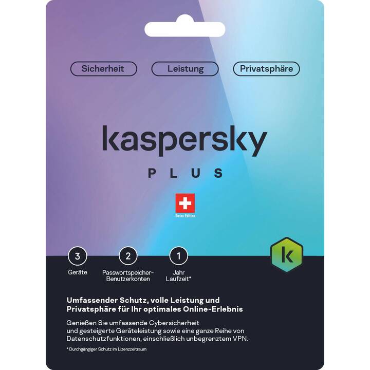 KASPERSKY LAB Plus (Abbonamento, 3x, 12 Mesi, Tedesco)