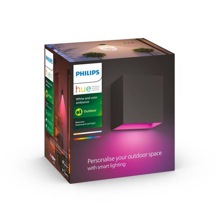 PHILIPS HUE Applique White and Color Ambiance Resonate (8 W, Noir)