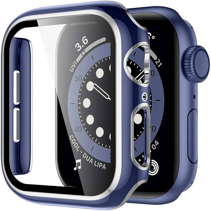 EG Housse de protection (Apple Watch 42 mm, Argent, Bleu)