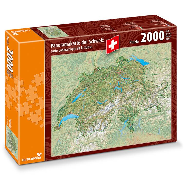 CARTA.MEDIA Carte géografique Puzzle (2000 x)