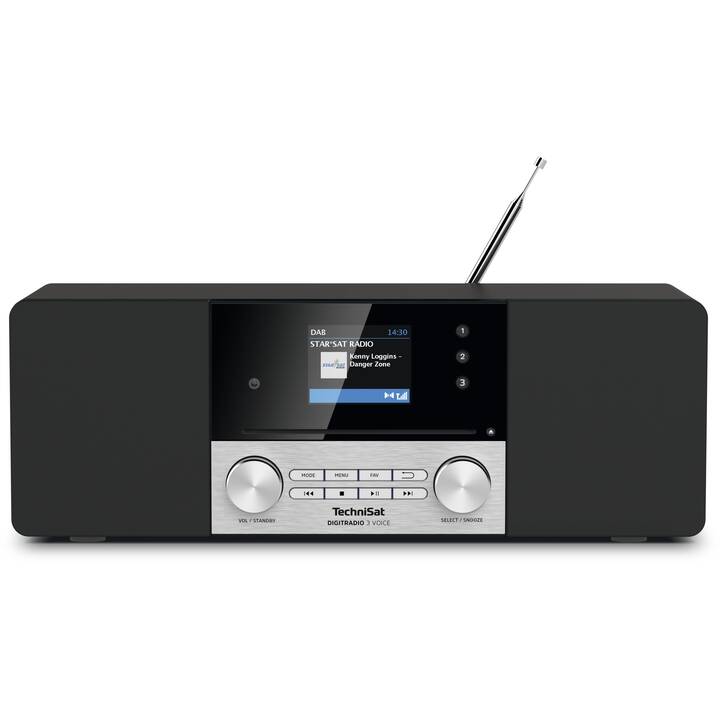 TECHNISAT DigitRadio 3 Voice DE Radios numériques (Argent, Noir)