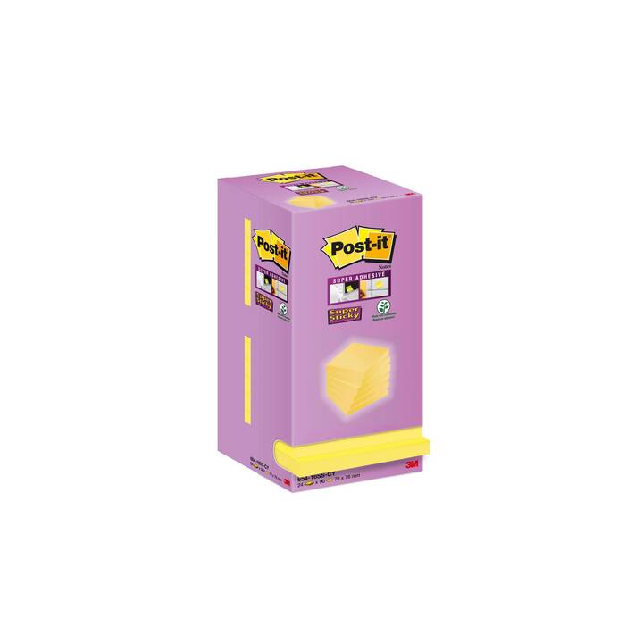 POST-IT Notes autocollantes Super Sticky Tower (16 x 90 feuille, Jaune)