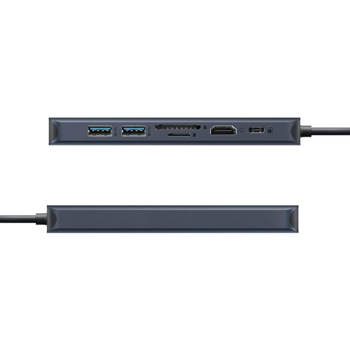 HYPER Dockingstation HyperDrive EcoSmart 7-in-1 (HDMI, RJ-45 (LAN), 2 x USB 3.1 Gen 2 Typ-A)