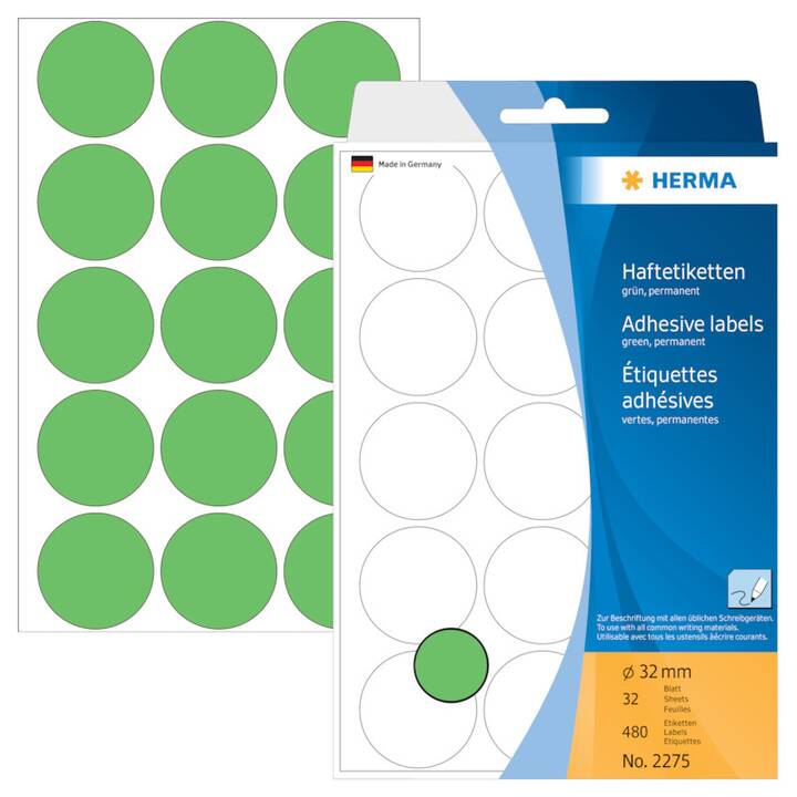 HERMA Sticker (Grün, 480 Stück)