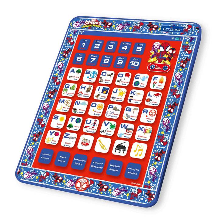 LEXIBOOK Tablet per bambini Spidey Amazing Friends (EN, FR)