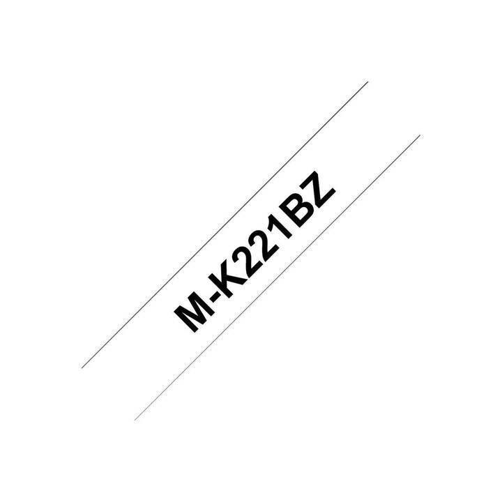 BROTHER M-K221 Ruban d'écriture (Noir / Blanc, 9 mm)