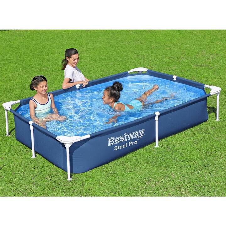 BESTWAY Piscina fuori terra con struttura tubolare in acciaio Steel Pro Frame (221 cm x 150 cm x 43 cm)