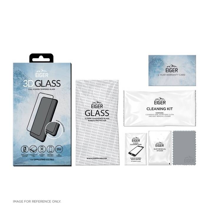 EIGER Displayschutzglas 3D Glass Friendly Screen Protector (Find X3 Pro)