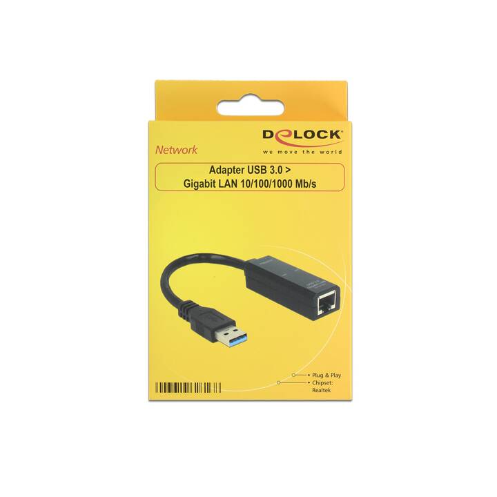 DELOCK Netzwerkadapter (RJ-45, USB 3.0, 0.59 m)