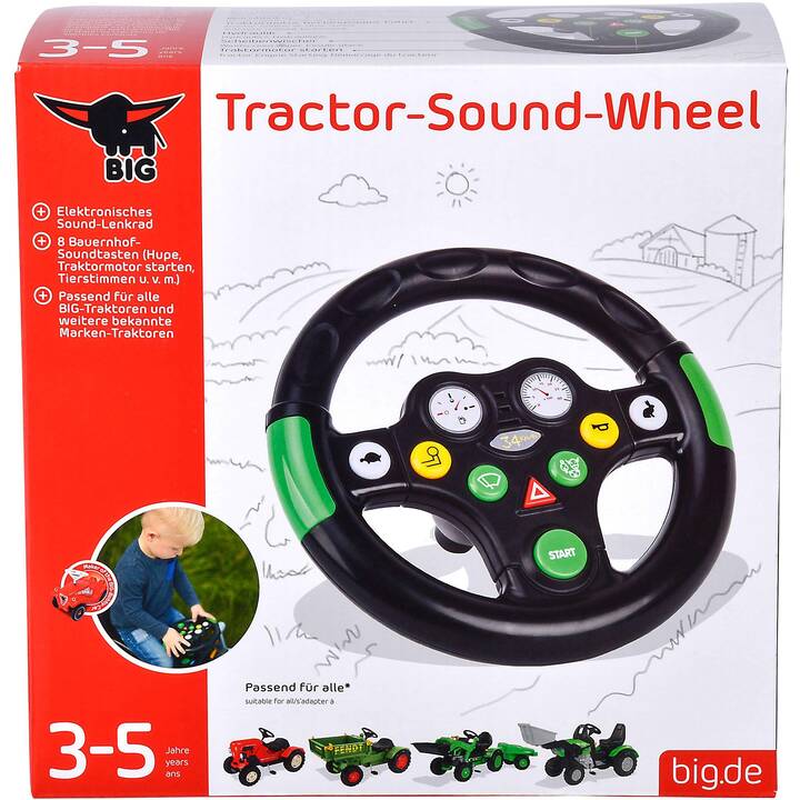 BIG Bobby Car Sound Wheel (Noir, Vert)