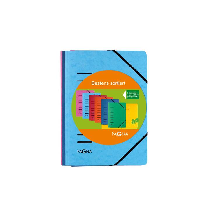 PAGNA Dossier à élastique (Multicolore, A4, 7 pièce)