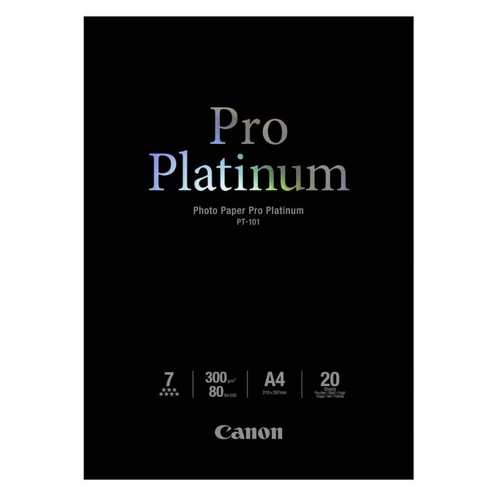 CANON Pro Platinum Papier photo (20 feuille, A4, 300 g/m2)