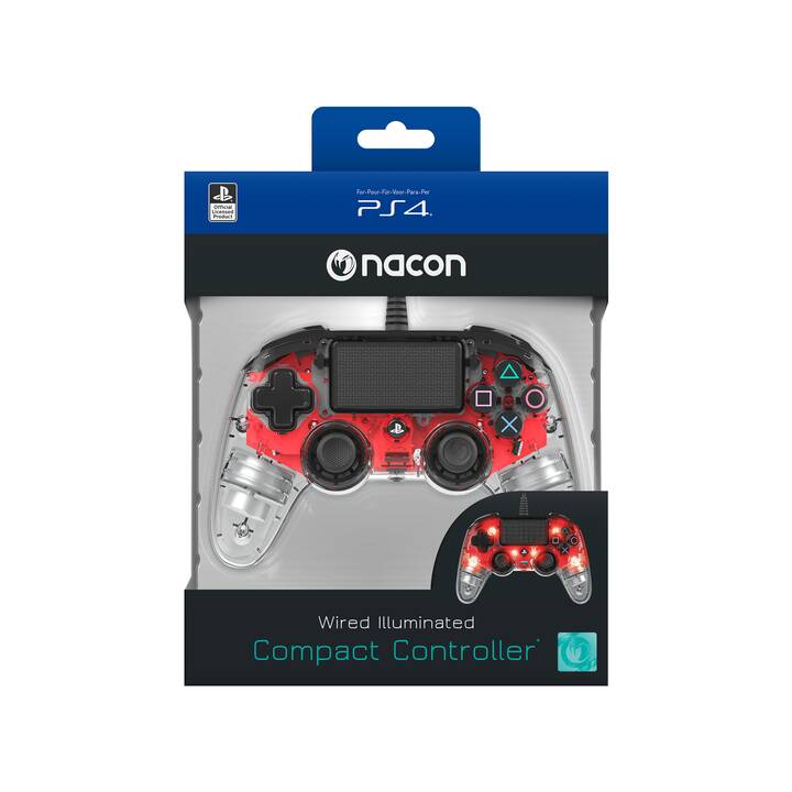NACON NA360837 Controller (Transparente, Nero, Rosso)