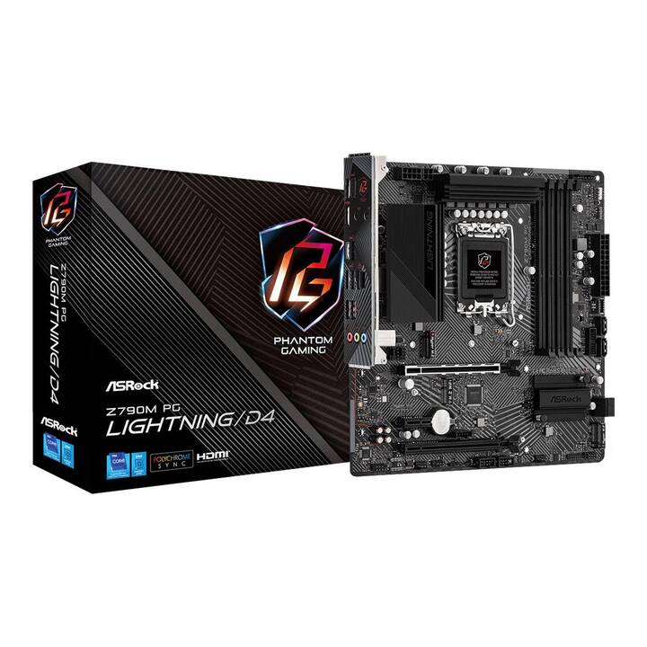 ASROCK Z790M PG Lightning/D4 (LGA 1700, Intel Z790, Micro ATX)