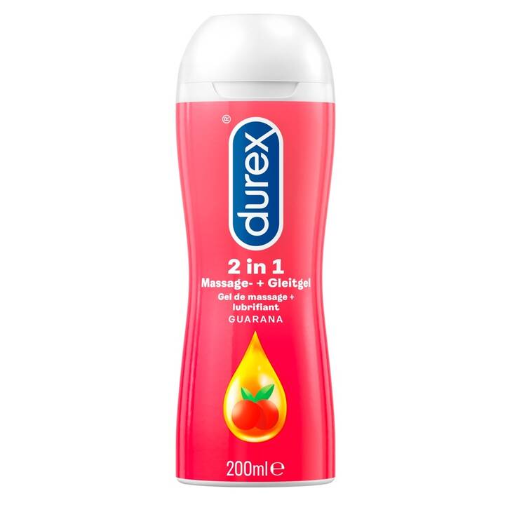 DUREX Gel de massage et lubrifiant Play 2in1 (200 ml, Guarana, À base d'eau)