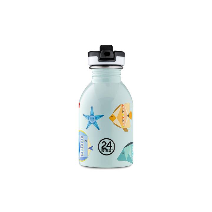 24BOTTLES Gourde sport Urban Sea Friends (0.25 l, Jaune, Bleu, Multicolore)