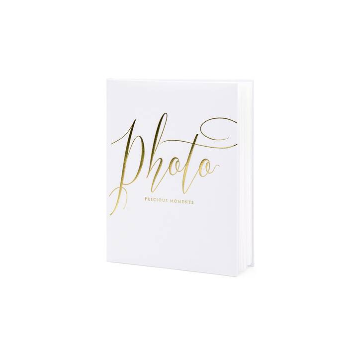 PARTYDECO Fotoalbum Precious moments (Gold, Weiss)