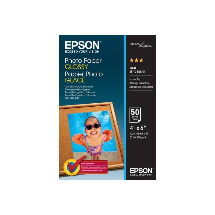 EPSON Glossy Carta fotografica (50 foglio, 102 x 152, 200 g/m2)