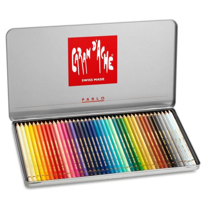 CARAN D'ACHE Crayons de couleur Pablo (Multicolore, 40 pièce)