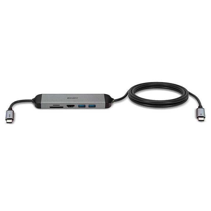 LINDY Stazione d'aggancio (HDMI, 2 x USB 3.2 Gen 1 Typ-A, USB di tipo C)