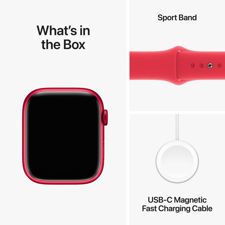 APPLE Watch Series 9 GPS (45 mm, Alluminio, S/M)