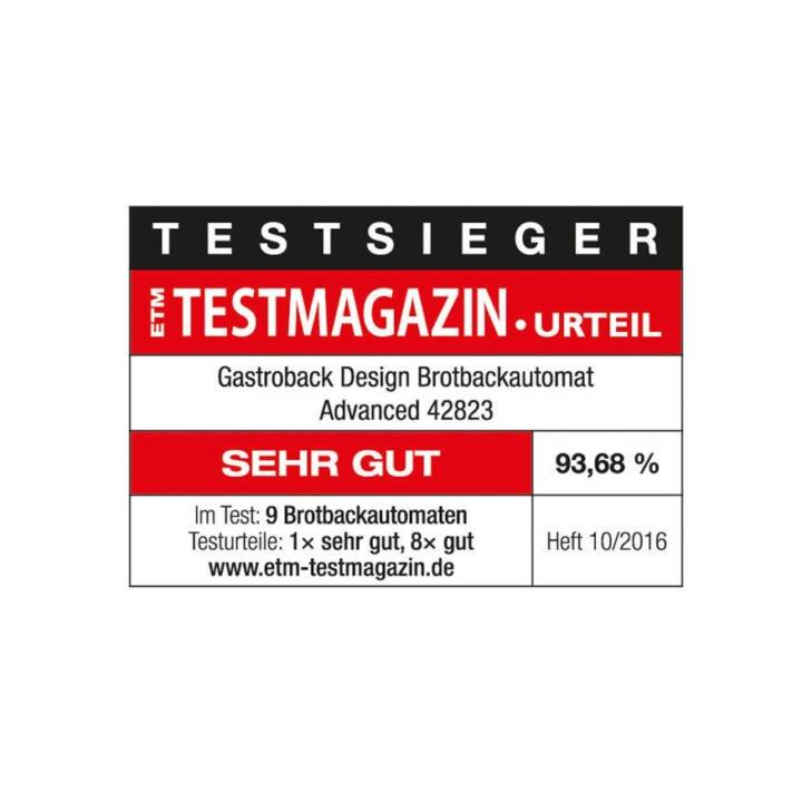 Brotbackautomat Interdiscount Advanced GASTROBACK -