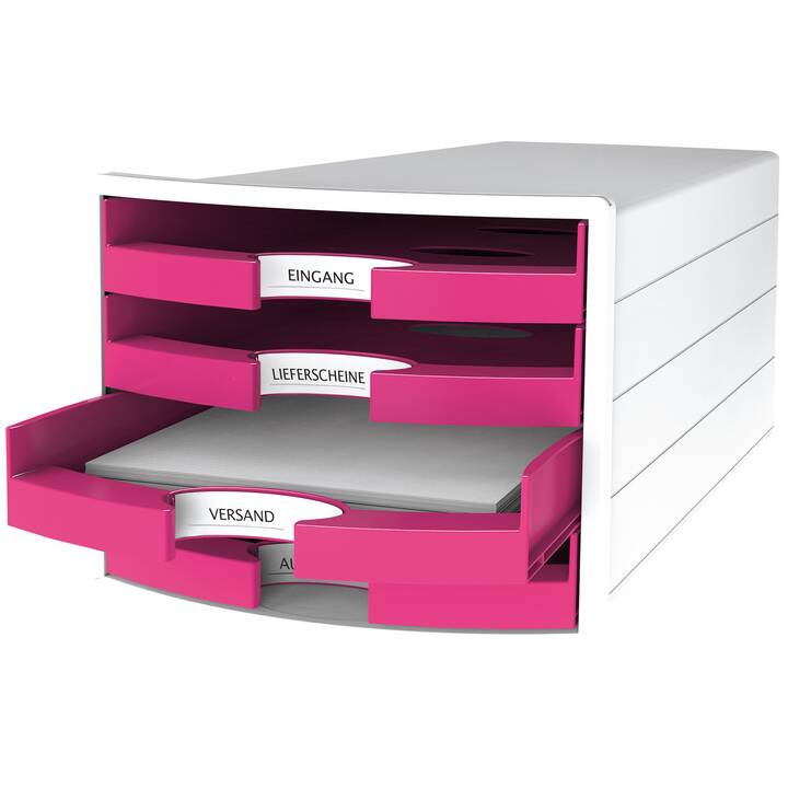 HAN Boite à tiroirs de bureau Impuls 1013-56 (A4, 280 mm  x 367 mm  x 235 mm, Pink)