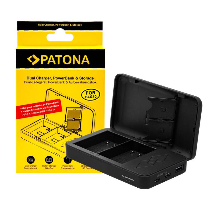 PATONA Panasonic BLG10 Caricabatterie per camere
