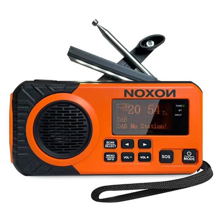 NOXON Dynamo Solar 311 Radio d'extérieur (Orange, Noir)