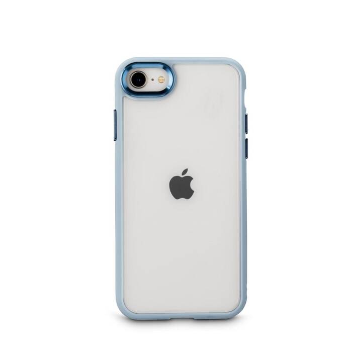 HAMA Backcover Cam Protect (iPhone 7, iPhone SE 2022, iPhone SE, iPhone 8, Bicolore, Transparent, Bleu)