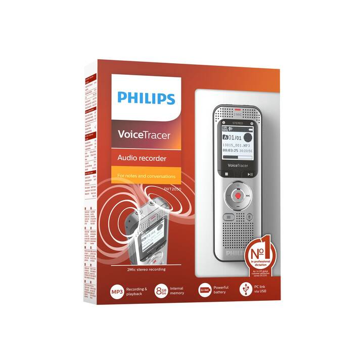 PHILIPS DVT2050 (8.0 GB, Argent)