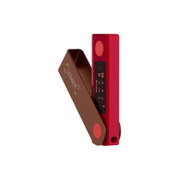 LEDGER Nano X Crypto Wallet (Rubino rosso, Bluetooth, USB di tipo A)