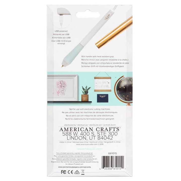WE R MEMORY KEEPERS Crayon de marquage à chaud Foil Quill (Blanc, Turquoise)