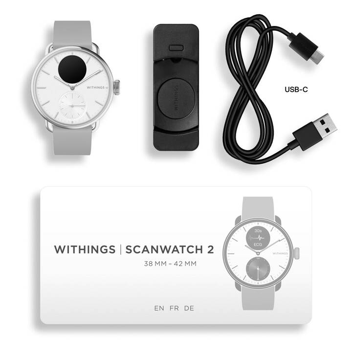 WITHINGS Scanwatch 2 (38mm, bianco)