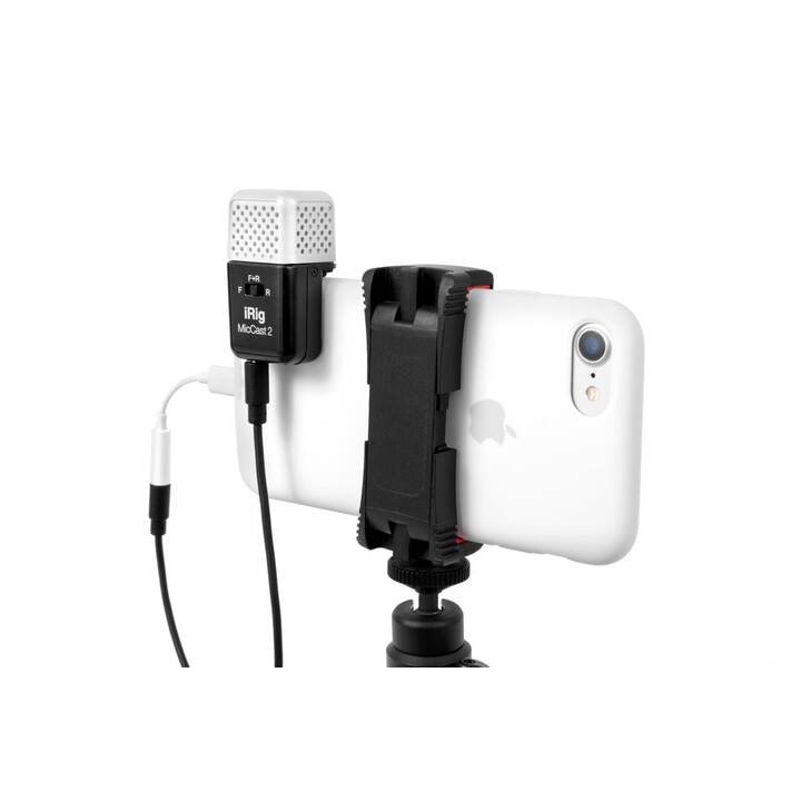 IK MULTIMEDIA iRig Mic Cast 2 Microphone pour appareils mobiles (Argent, Black)