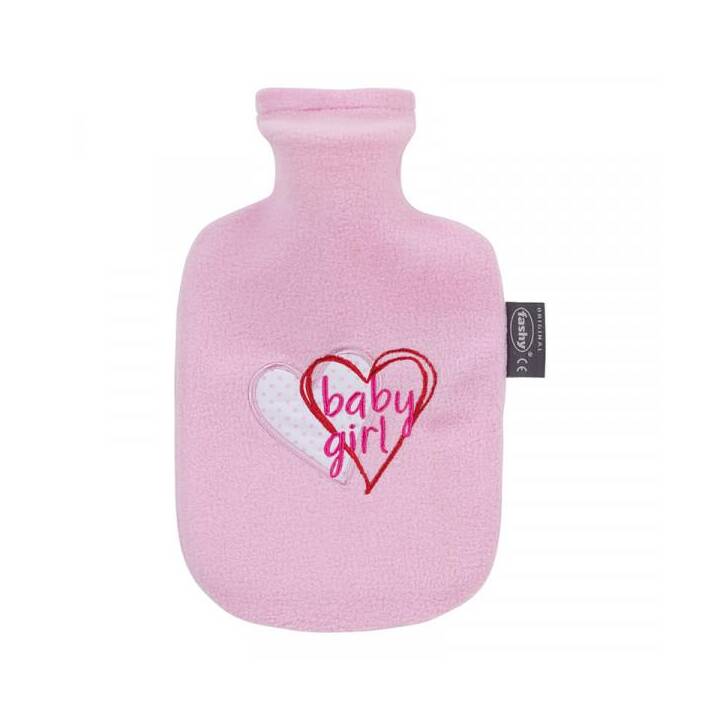 FASHY Bouillotte d'eau chaude Baby Girl (0.8 l, Pink)