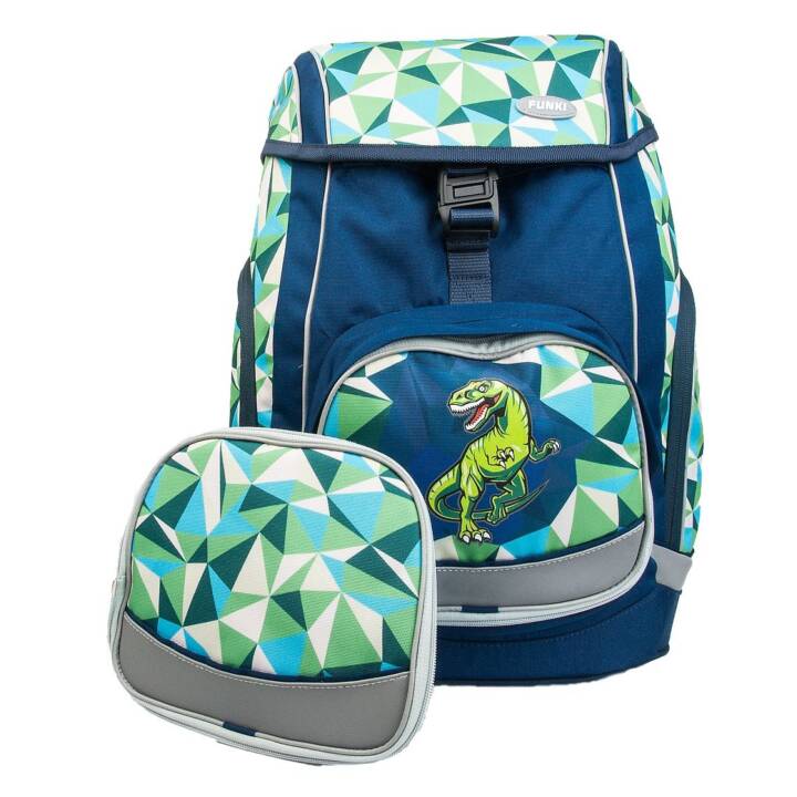 FUNKI Jeu de sacoches Flexy-Bag Dinosaur (15 l, Vert, Bleu)