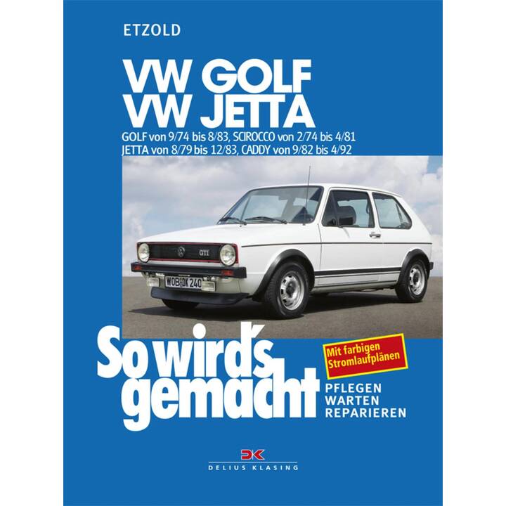 VW Golf 9/74-8/83, VW Scirocco 2/74-4/81, VW Jetta 8/79-12/83, VW Caddy 9/82-4/92