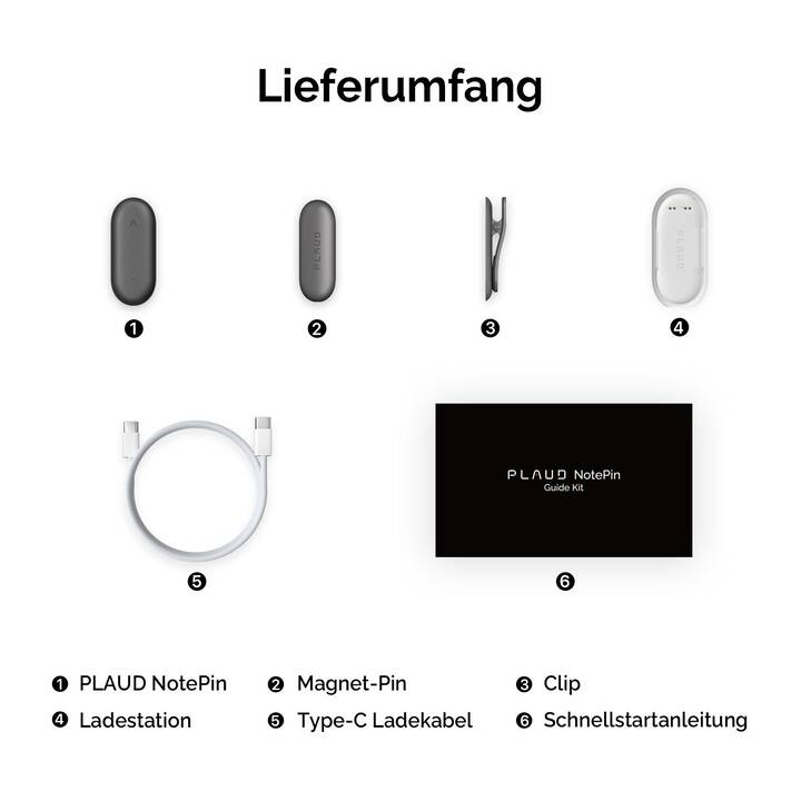 PLAUD NotePin (64 GB, Schwarz) - Interdiscount