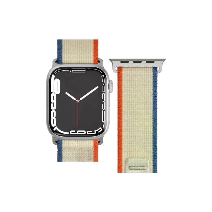 VONMÄHLEN Trekking Loop Bracelet (Apple Watch 40 mm / 41 mm / 38 mm, Beige, Orange, Navy Blue)