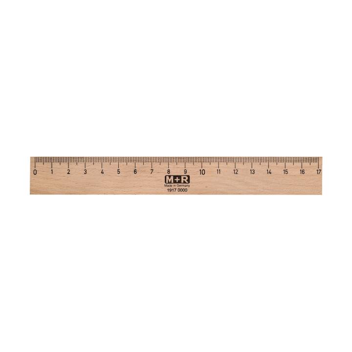 MÖBIUS+RUPPERT Lineal (17 cm, Braun)