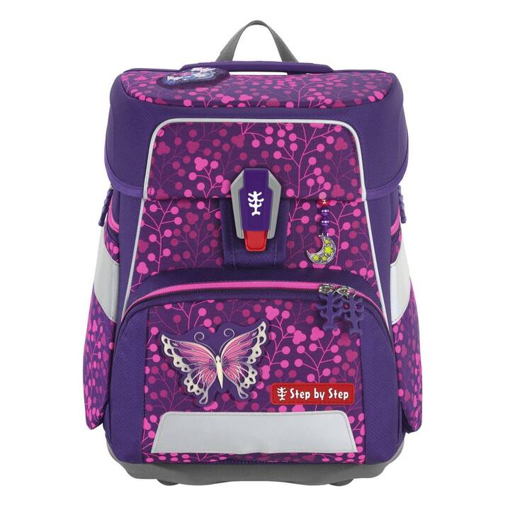 STEP BY STEP Jeu de sacoches Space Shine Butterfly Night Ina (20 l, Pourpre, Rose)
