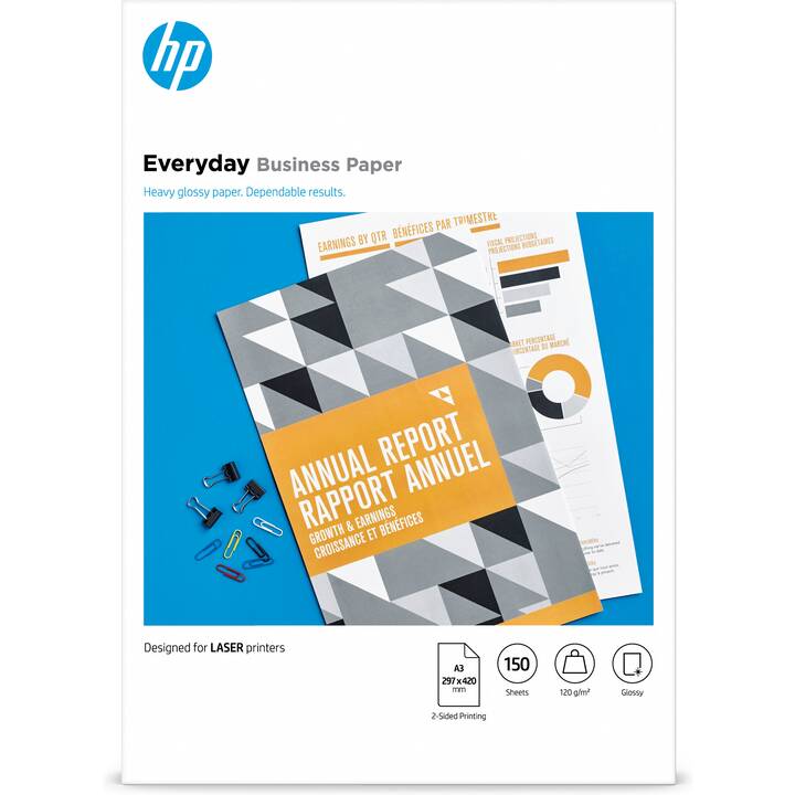 HP Everyday Fotopapier (150 Blatt, A3, 120 g/m2)
