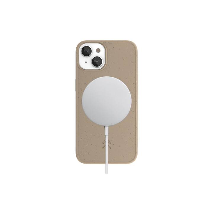 WOODCESSORIES Backcover MagSafe (iPhone 14 Pro, iPhone 14, Unicolore, Brun, Taupe, Gris-brun)